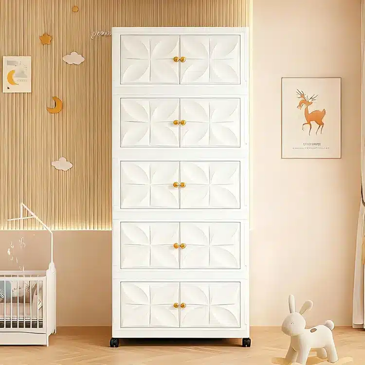 5 Tiers Foldable Plastic Wardrobe Organizer
